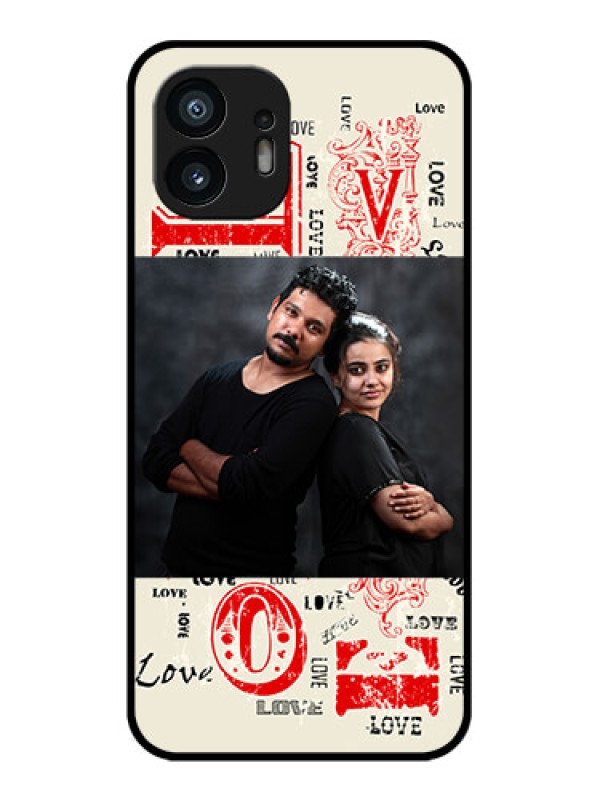 Custom Nothing Phone 2 Custom Metal Phone Case - Trendy Love Design Case