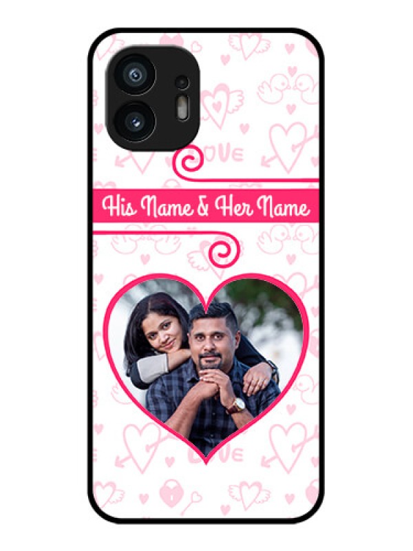 Custom Nothing Phone 2 Custom Metal Phone Case - Heart Shape Love Design