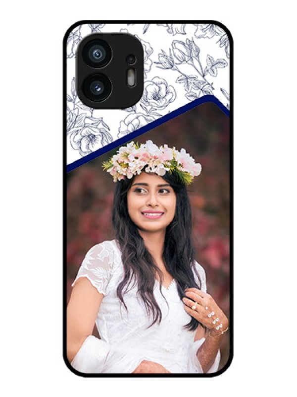 Custom Nothing Phone 2 Custom Metal Phone Case - Classy Floral Design