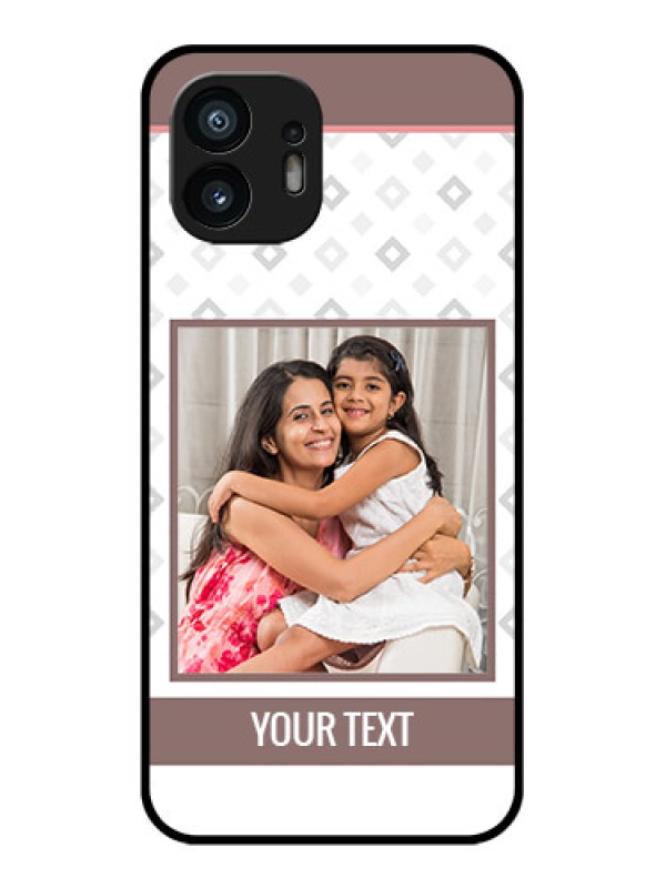 Custom Nothing Phone 2 Custom Metal Phone Case - Simple Diamond Design