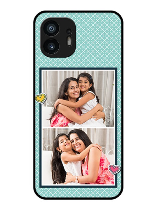 Custom Nothing Phone 2 Custom Metal Phone Case - 2 Image Holder With Pattern Design