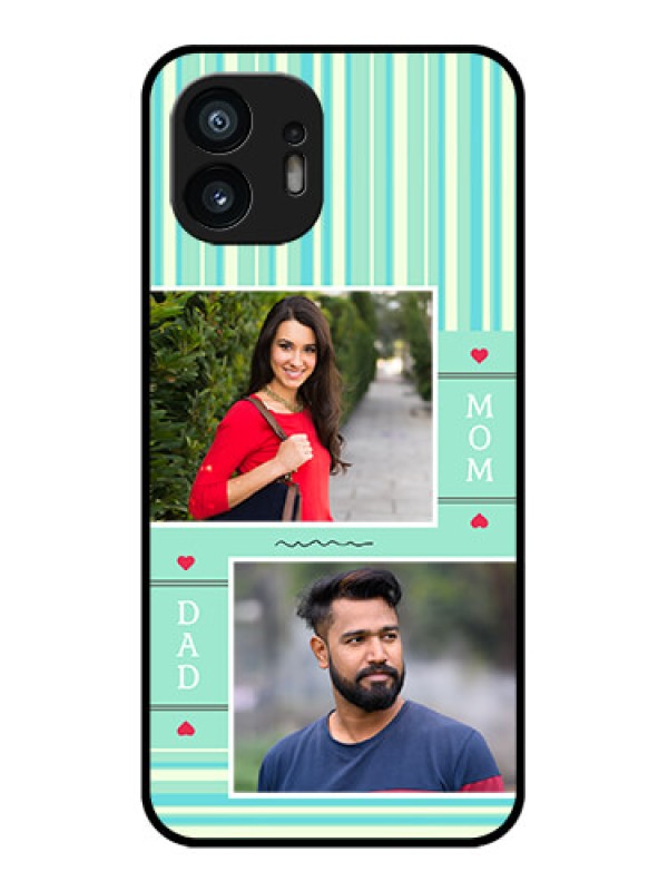 Custom Nothing Phone 2 Custom Metal Phone Case - Mom and Dad Pic Design