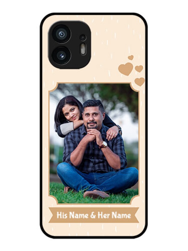 Custom Nothing Phone 2 Custom Metal Phone Case - With Confetti Love Design