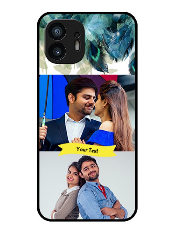 Custom Nothing Phone 2 Custom Metal Phone Case - Image With Boho Peacock Feather Design