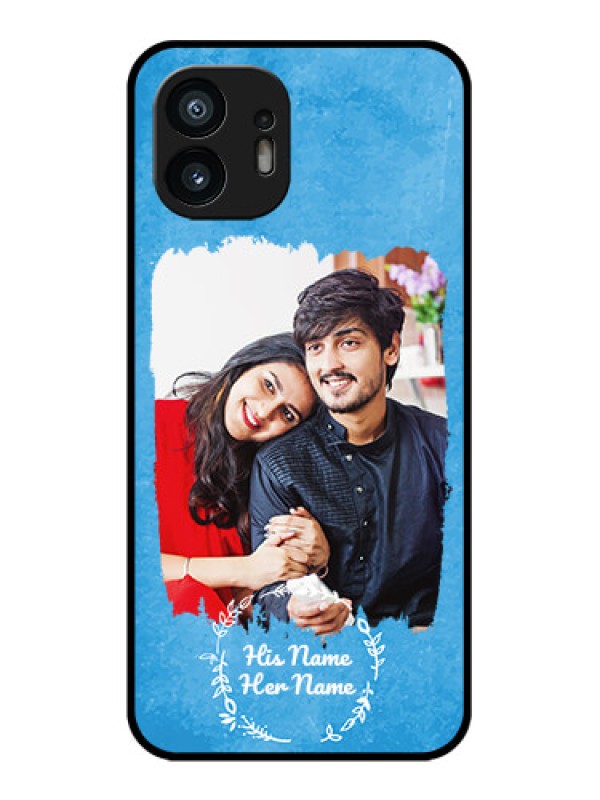 Custom Nothing Phone 2 Custom Metal Phone Case - Blue Color Vintage Design