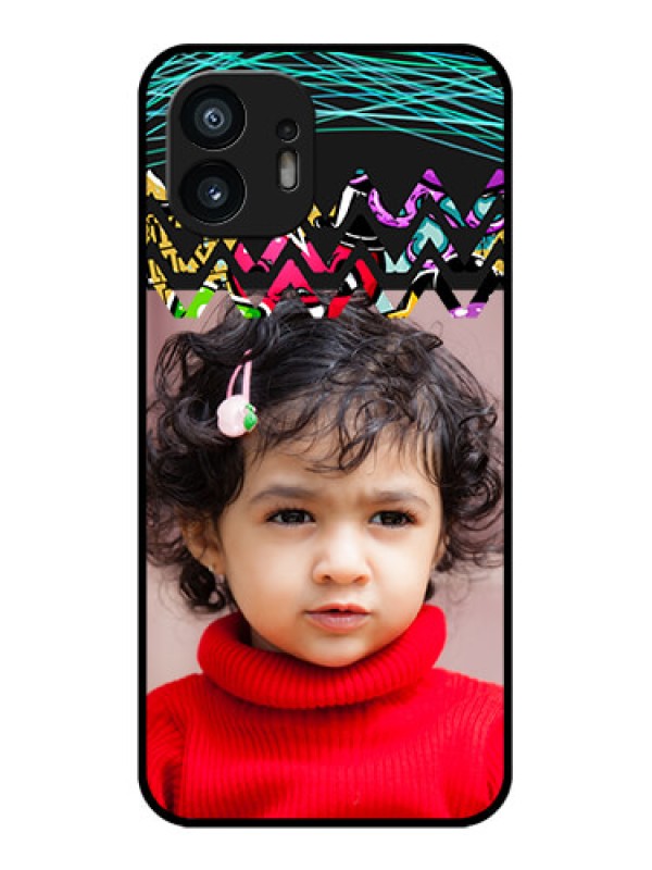 Custom Nothing Phone 2 Custom Metal Phone Case - Neon Abstract Design