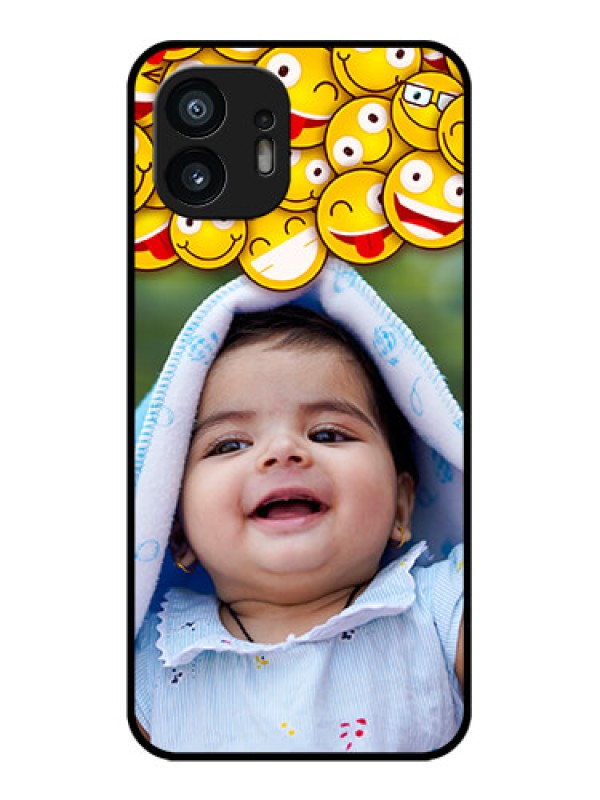 Custom Nothing Phone 2 Custom Metal Phone Case - With Smiley Emoji Design