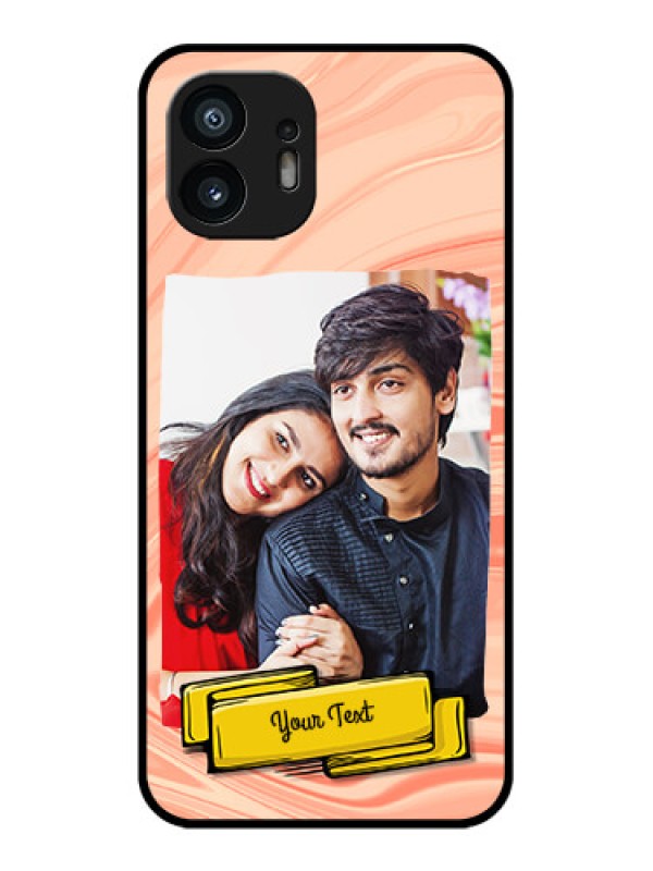 Custom Nothing Phone 2 Custom Metal Phone Case - Marble Texture Design