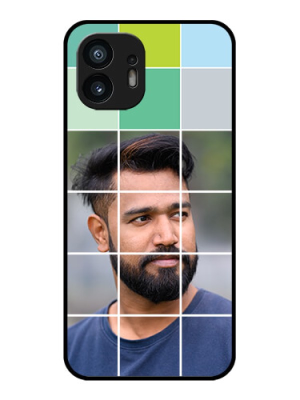 Custom Nothing Phone 2 Custom Metal Phone Case - With White Box Pattern