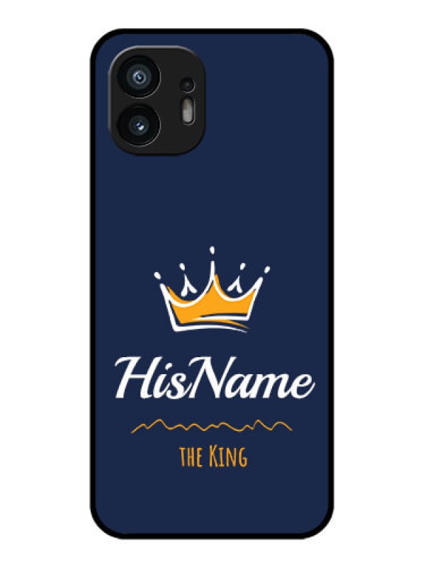 Custom Nothing Phone 2 Custom Metal Phone Case - King With Name Design