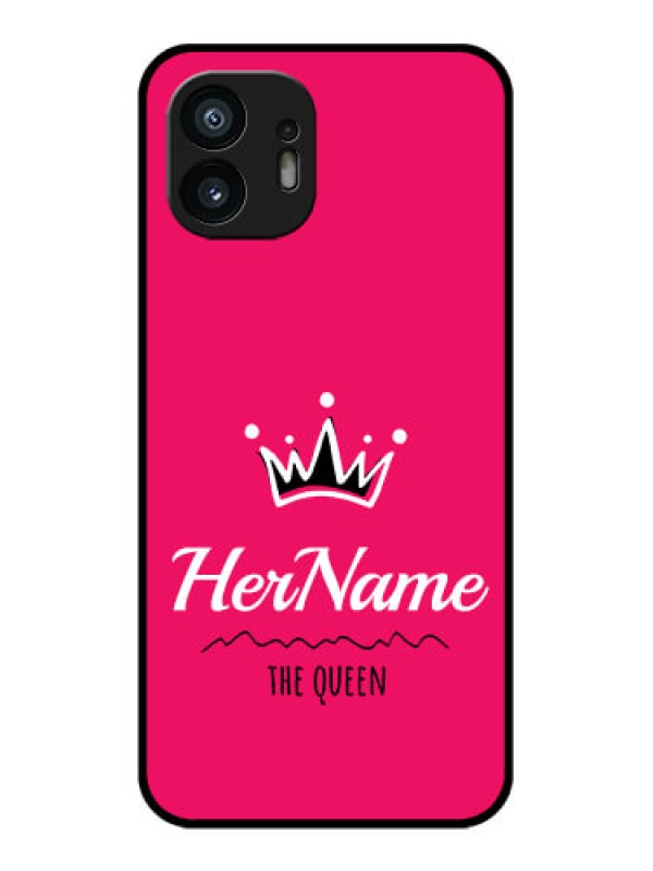 Custom Nothing Phone 2 Custom Metal Phone Case - Queen With Name Design