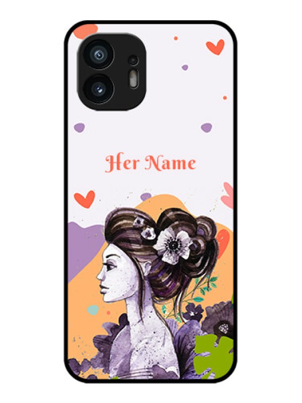 Custom Nothing Phone 2 Custom Metal Phone Case - Woman And Nature Design