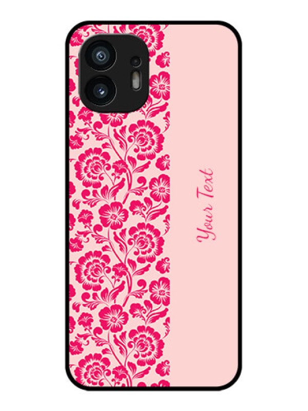 Custom Nothing Phone 2 Custom Metal Phone Case - Attractive Floral Pattern Design