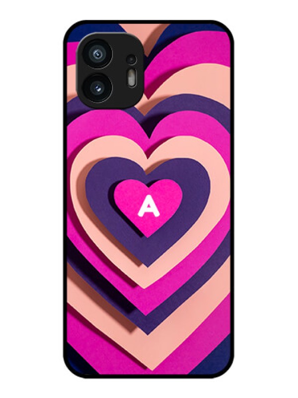 Custom Nothing Phone 2 Custom Metal Phone Case - Cute Heart Pattern Design