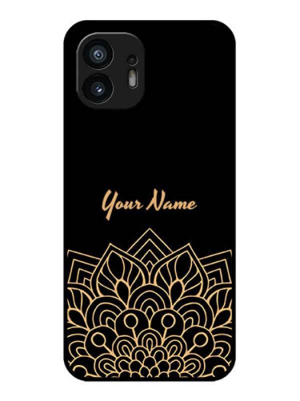 Custom Nothing Phone 2 Custom Metal Phone Case - Golden Mandala Design