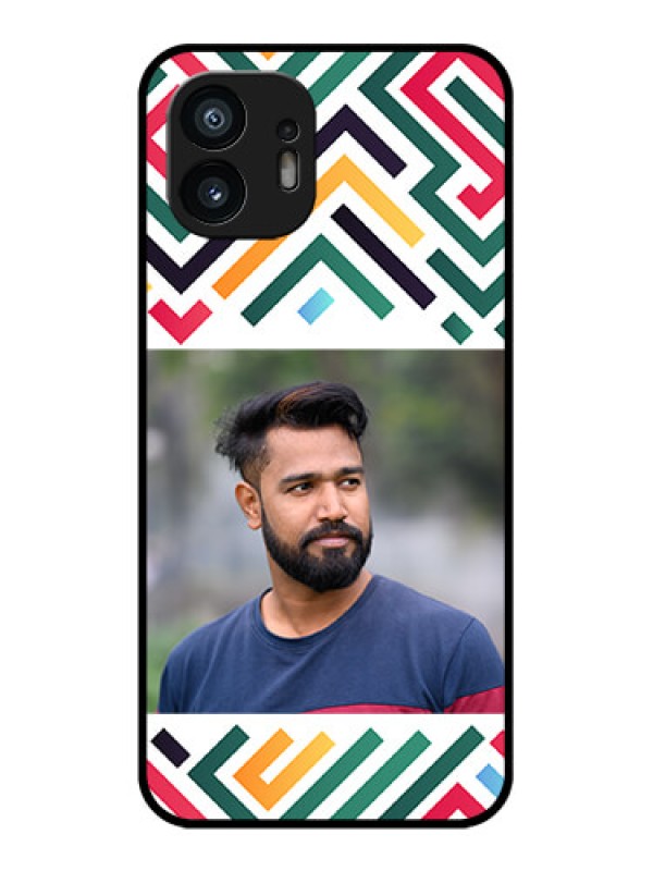 Custom Nothing Phone 2 Custom Metal Phone Case - Colorful Maze Pattern Design