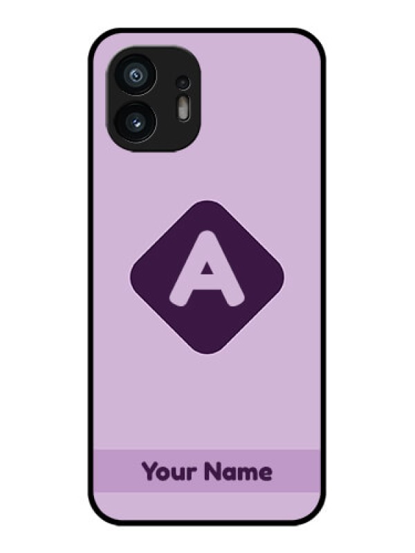 Custom Nothing Phone 2 Custom Metal Phone Case - Custom Letter In Curved Badge Design