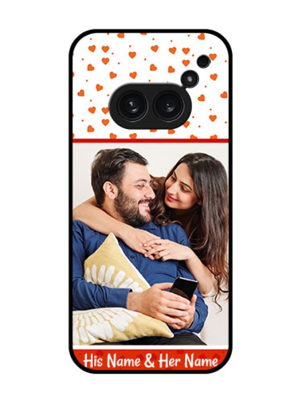 Custom Nothing Phone 2A Plus Custom Metal Phone CaseOrange Love Symbol Design