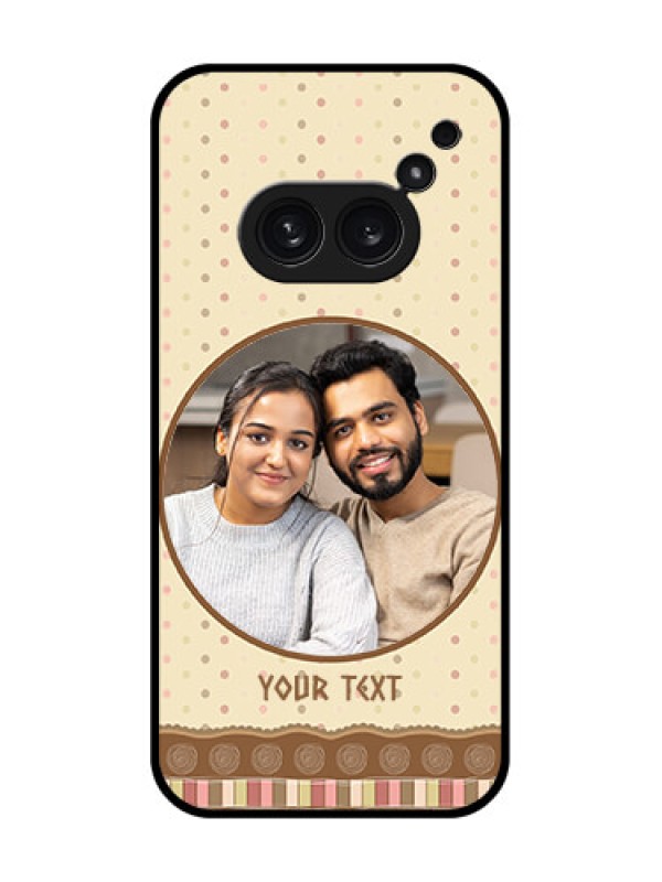 Custom Nothing Phone 2A Plus Custom Metal Phone CaseBrown Dotted Mobile Case Design