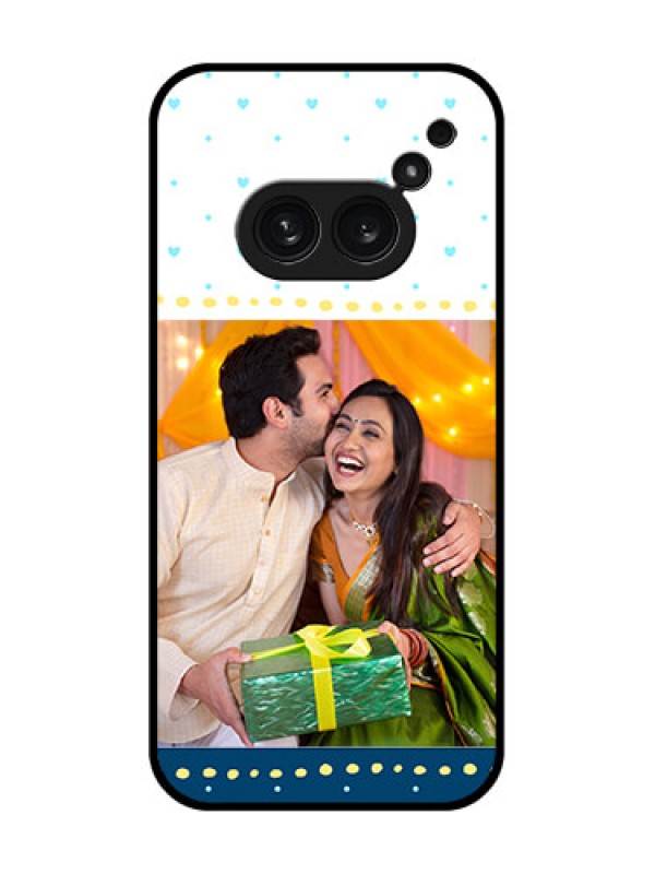 Custom Nothing Phone 2A Plus Custom Metal Phone CaseWhite And Blue Abstract Design