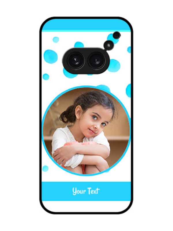 Custom Nothing Phone 2A Plus Custom Metal Phone CaseBlue Bubbles Pattern Design