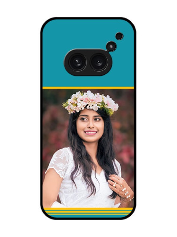 Custom Nothing Phone 2A Plus Custom Metal Phone CaseYellow and Blue Design