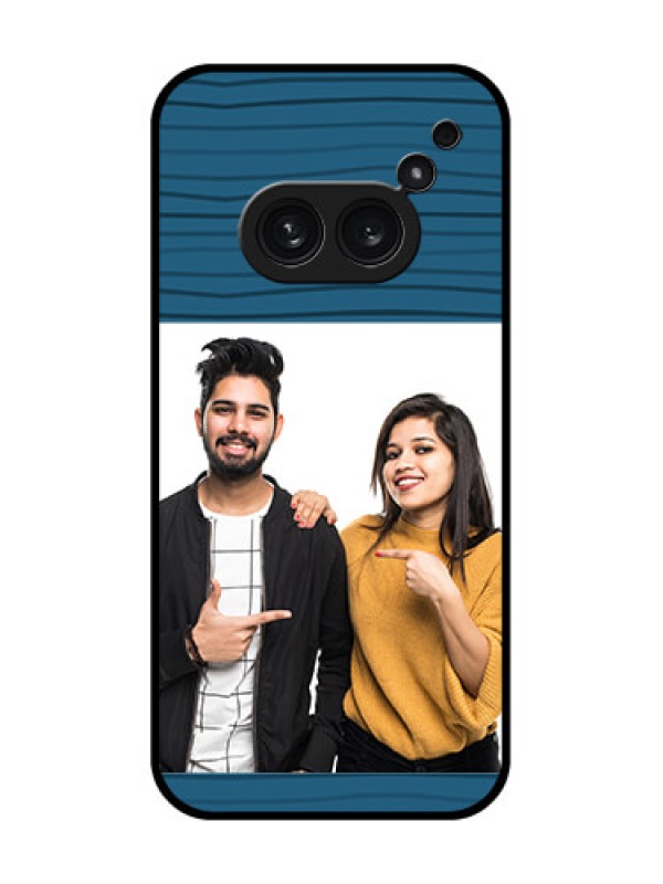 Custom Nothing Phone 2A Plus Custom Metal Phone CaseBlue Pattern Cover Design