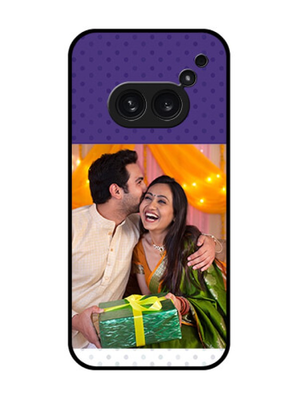 Custom Nothing Phone 2A Plus Custom Metal Phone CaseViolet Colored Pattern Design