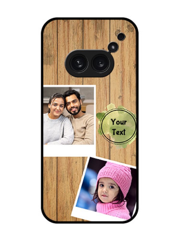 Custom Nothing Phone 2A Plus Custom Metal Phone CaseWooden Texture Design