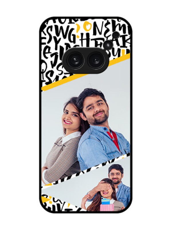 Custom Nothing Phone 2A Plus Custom Metal Phone CaseLetters Pattern Design