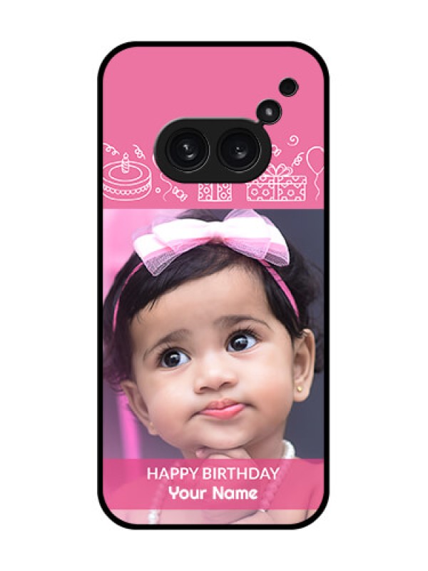 Custom Nothing Phone 2A Plus Custom Metal Phone CaseWith Birthday Line Art Design