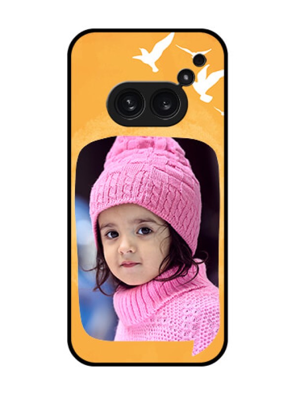 Custom Nothing Phone 2A Plus Custom Metal Phone CaseWater Color Design With Bird Icons