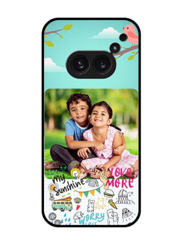 Custom Nothing Phone 2A Plus Custom Metal Phone CaseDoodle Love Design