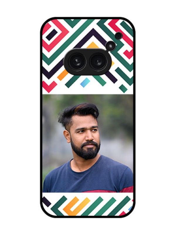 Custom Nothing Phone 2A Plus Custom Metal Phone CaseColorful Maze Pattern Design