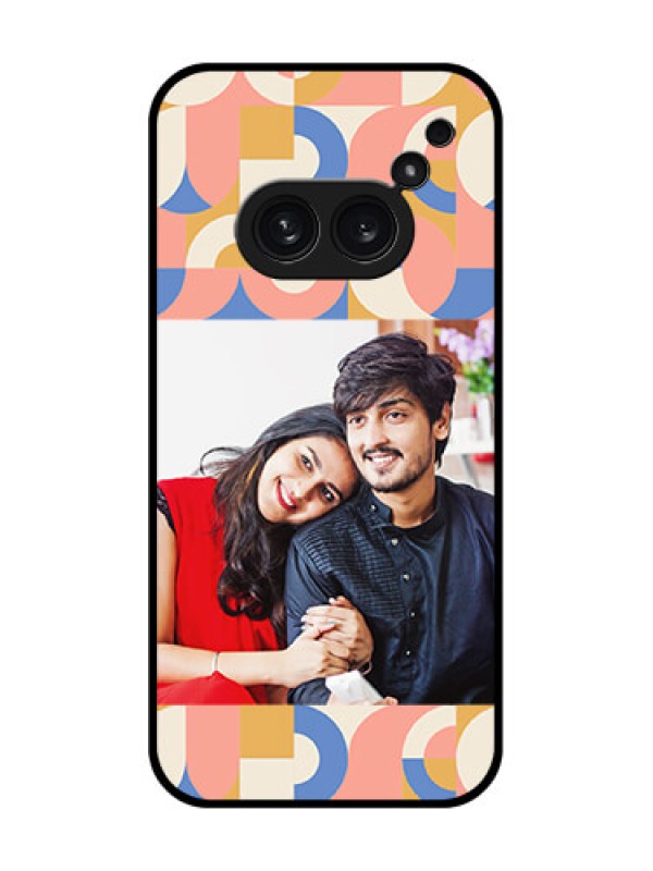 Custom Nothing Phone 2A Plus Custom Metal Phone CaseSemi - Circle Maze Pattern Design