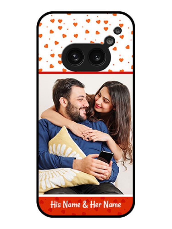 Custom Nothing Phone 2A Custom Metal Phone Case - Orange Love Symbol Design