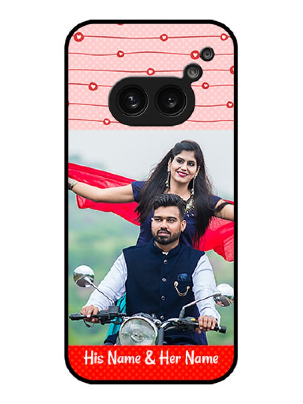 Custom Nothing Phone 2A Custom Metal Phone Case - Red Pattern Case Design