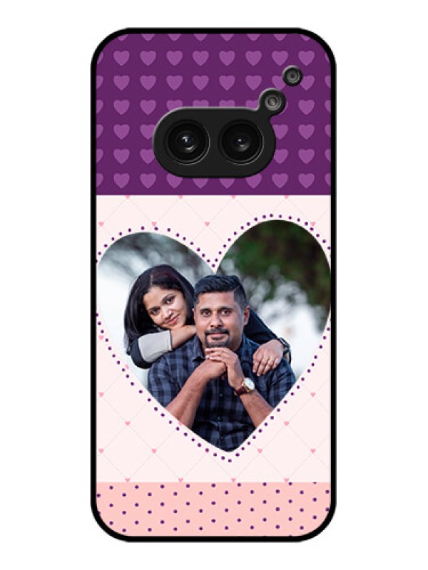 Custom Nothing Phone 2A Custom Metal Phone Case - Violet Love Dots Design