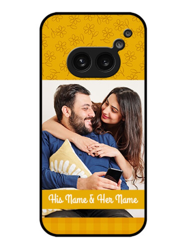 Custom Nothing Phone 2A Custom Metal Phone Case - Yellow Floral Design