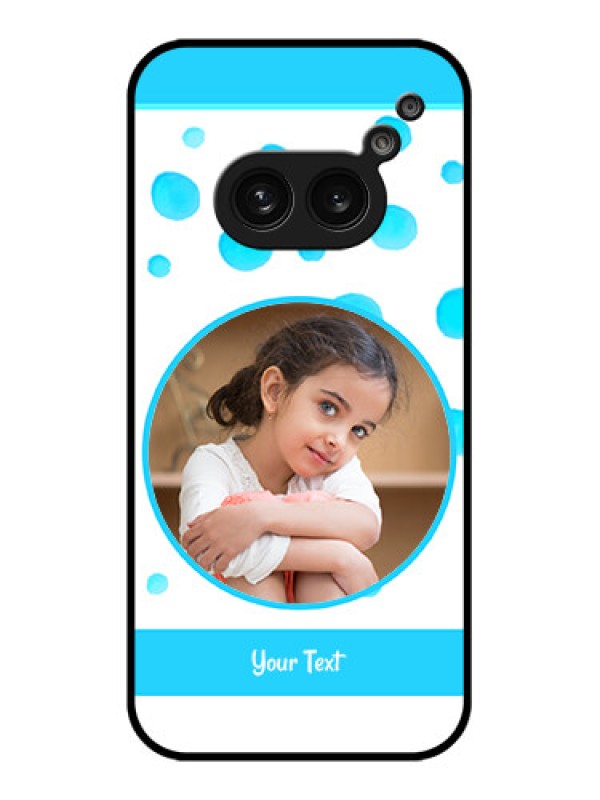 Custom Nothing Phone 2A Custom Metal Phone Case - Blue Bubbles Pattern Design