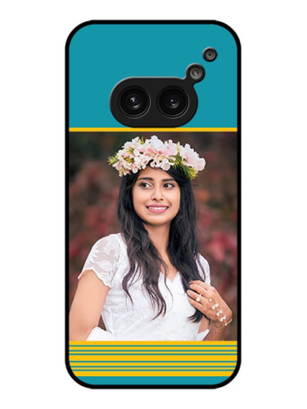 Custom Nothing Phone 2A Custom Metal Phone Case - Yellow and Blue Design