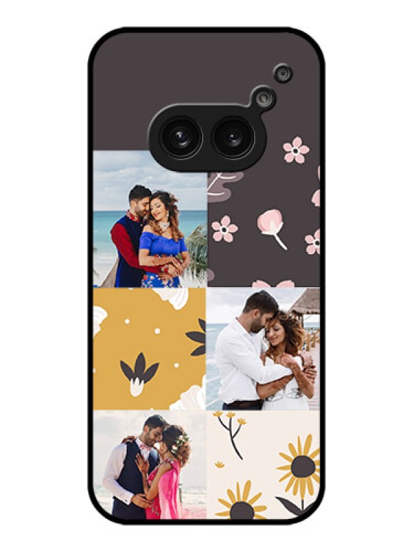 Custom Nothing Phone 2A Custom Metal Phone Case - 3 Images With Floral Design