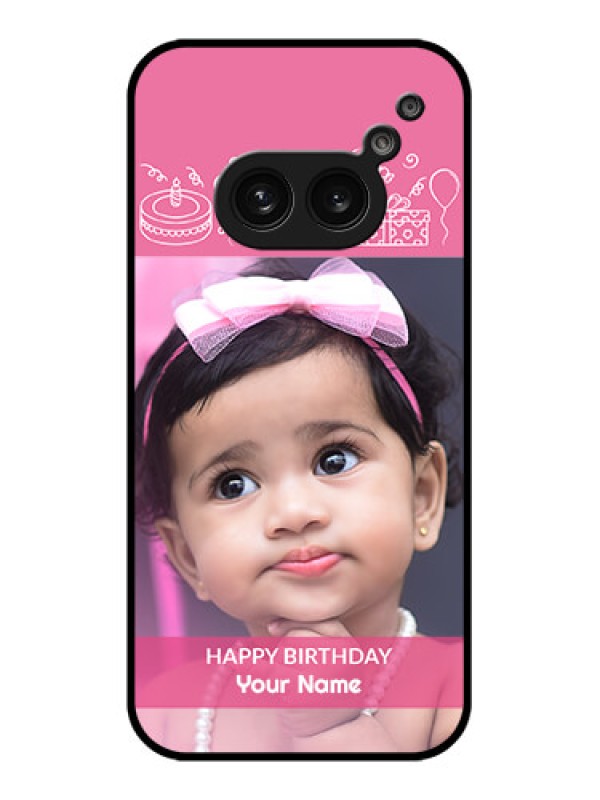 Custom Nothing Phone 2A Custom Metal Phone Case - With Birthday Line Art Design