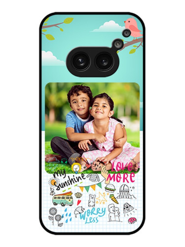 Custom Nothing Phone 2A Custom Metal Phone Case - Doodle Love Design