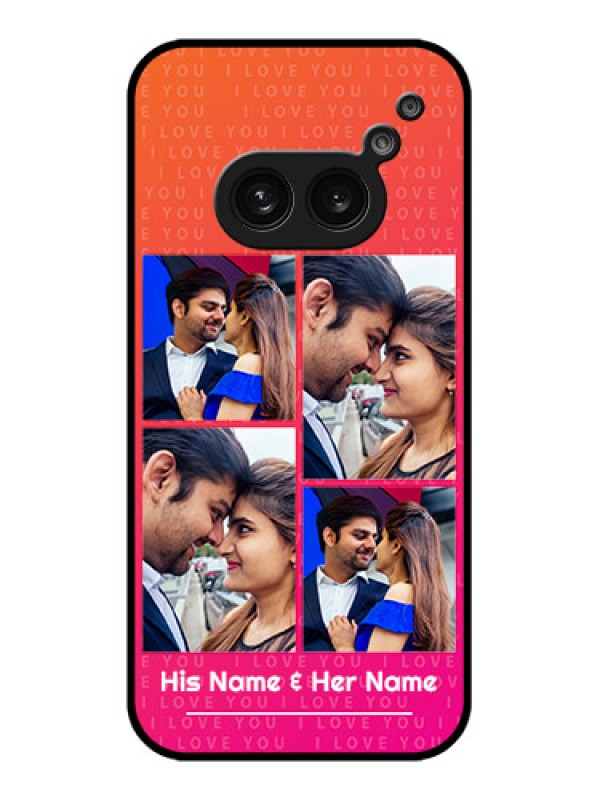 Custom Nothing Phone 2A Custom Metal Phone Case - I Love You Pink Design