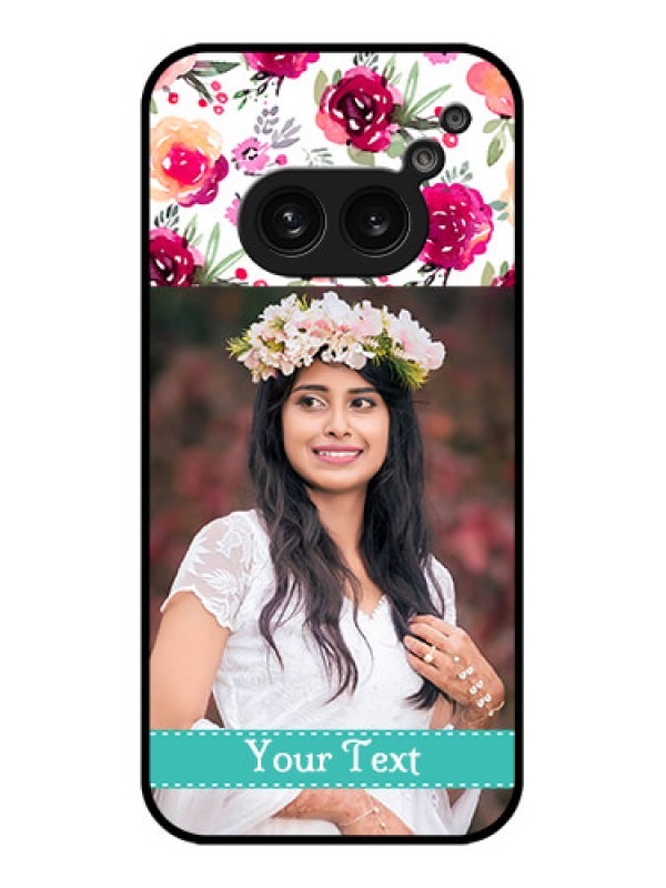 Custom Nothing Phone 2A Custom Metal Phone Case - Water Colors Floral Design