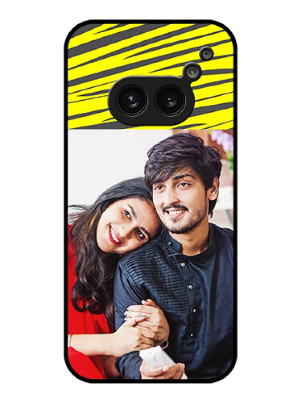 Custom Nothing Phone 2A Custom Metal Phone Case - Yellow Abstract Design