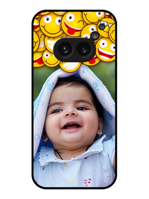 Custom Nothing Phone 2A Custom Metal Phone Case - With Smiley Emoji Design