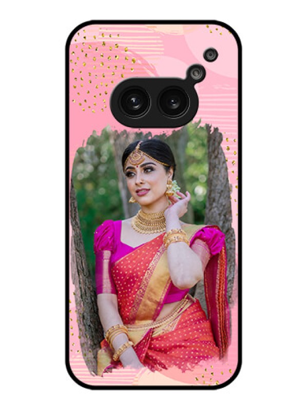 Custom Nothing Phone 2A Custom Metal Phone Case - Gold Glitter Splash Design