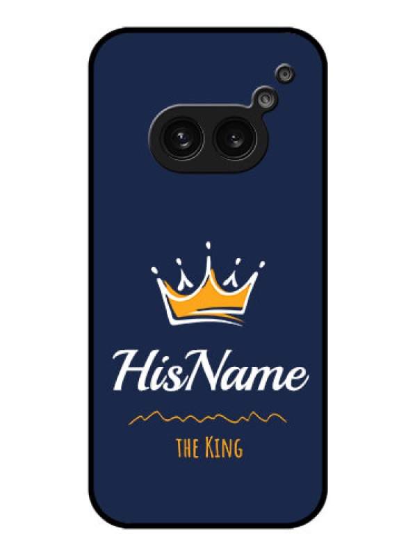 Custom Nothing Phone 2A Custom Metal Phone Case - King With Name Design